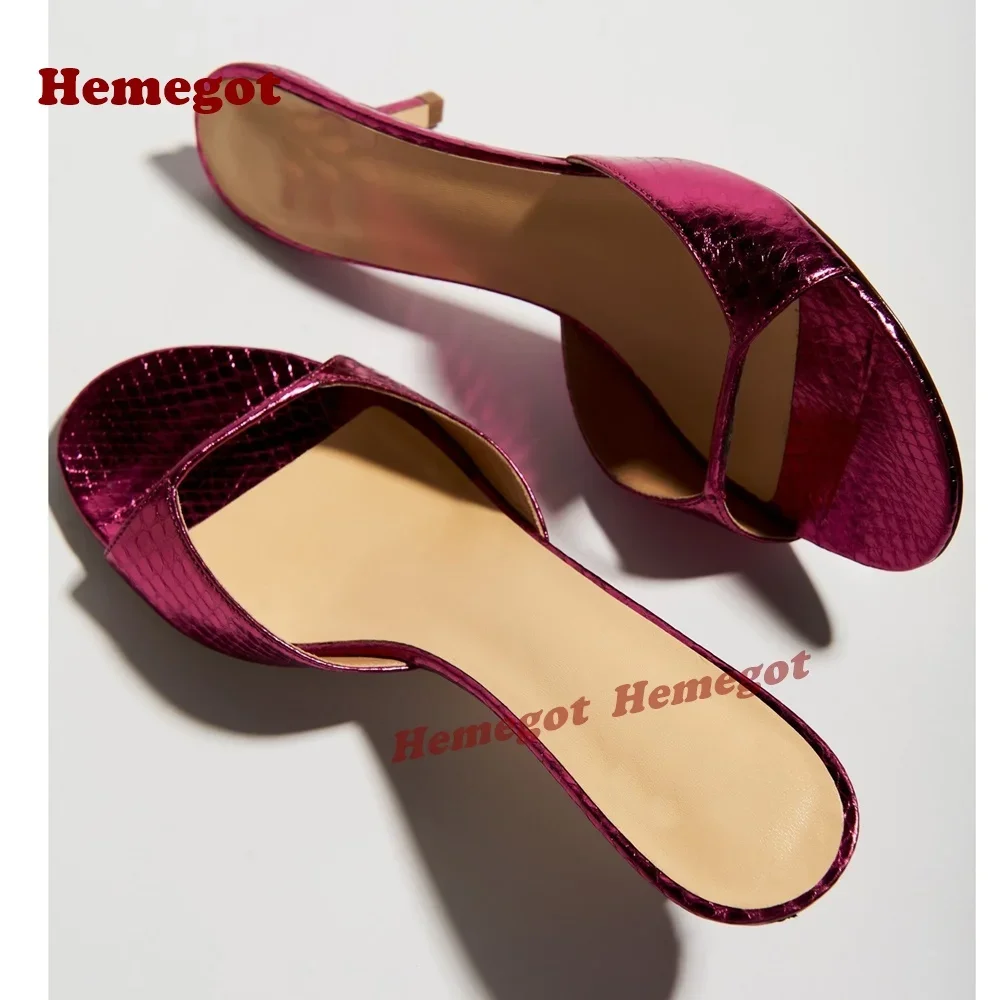 Women'S Shoes Crocs - Lila glänzende Stiletto-Absätze, Hausschuhe, offene Spitze,