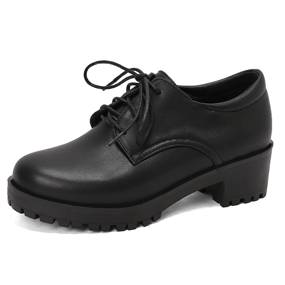 Oxford Lace Up Women - BLXQBYT Damen Oxford-Schuhe mit Absatz, Schnürung,