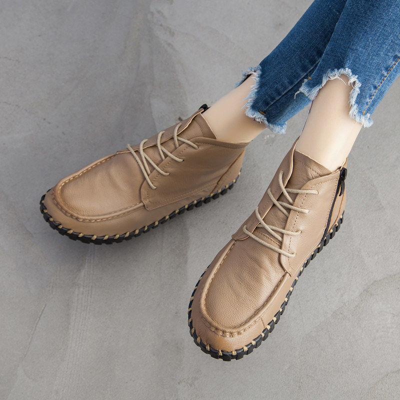 Echt lederstiefel Damen Herbst – Oxford Lace Up Women Bewertung und Preis