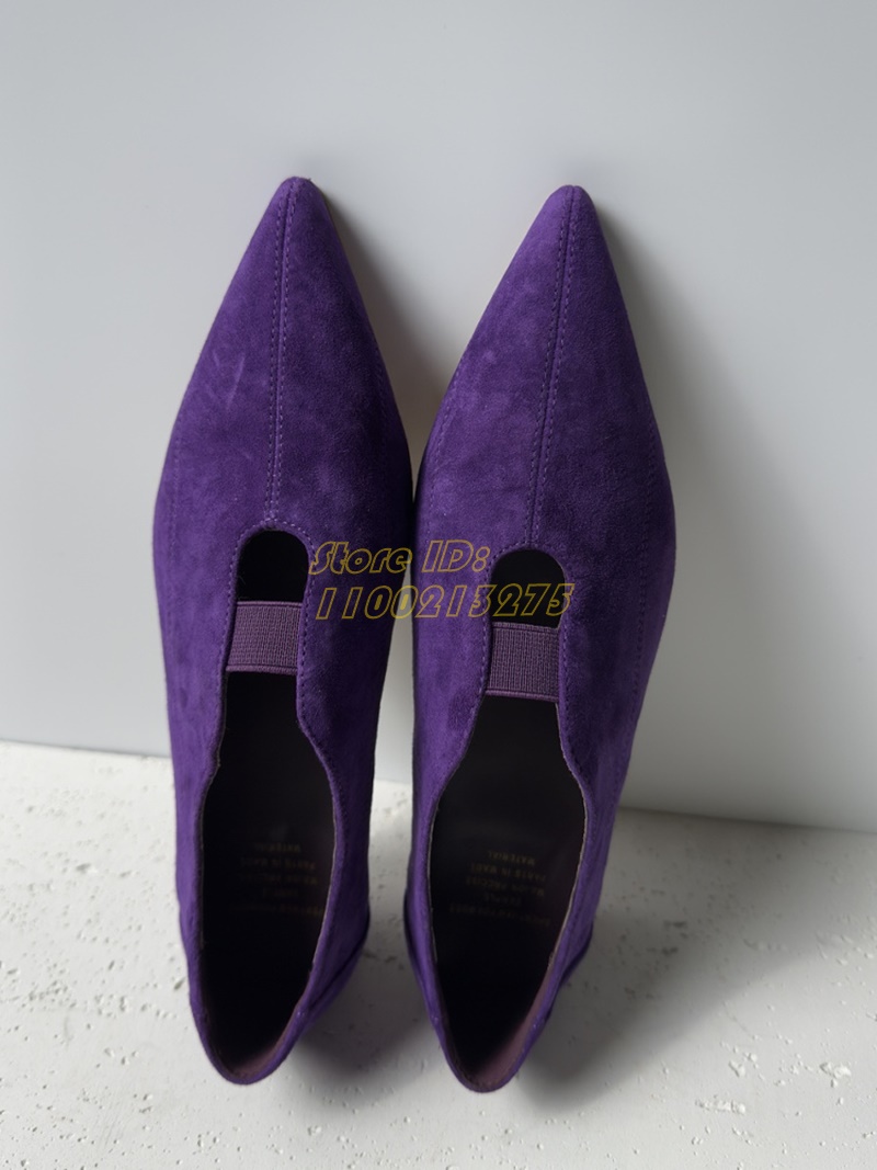 Lila Wildleder-Pumps mit spitz – Women Shoes Winter Bewertung und Preis