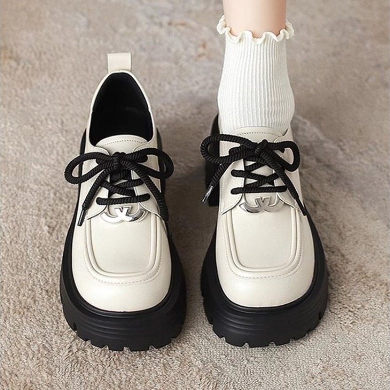Weiße Plateau-Oxford-Schuhe fü – Oxford Lace Up Women Bewertung und Preis