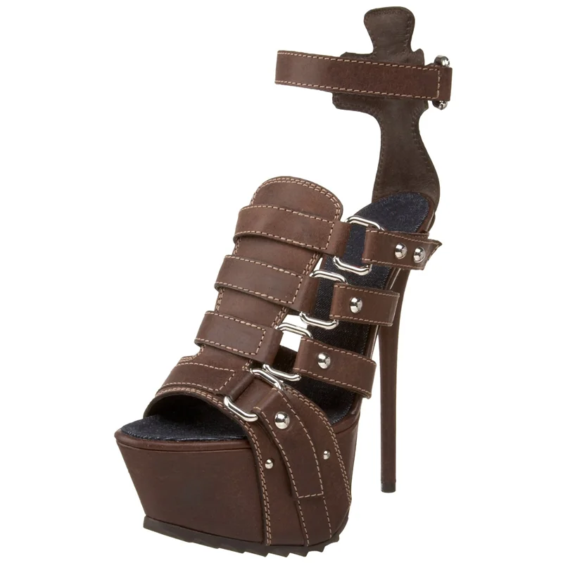 Plattform-Sandalen mit Metalln – Peep Toe Heels Bewertung und Preis