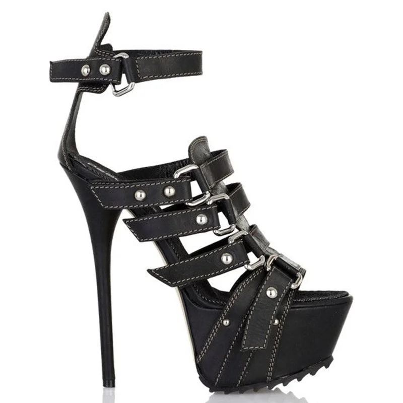 Plattform-Sandalen mit Metalln – Peep Toe Heels Bewertung und Preis