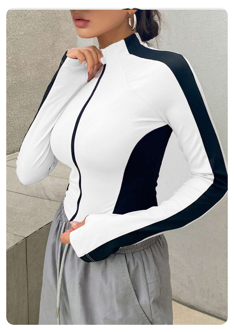 Yoga-Kleidung Stehkragen-Jacke – Women Shoes Zipper Bewertung und Preis