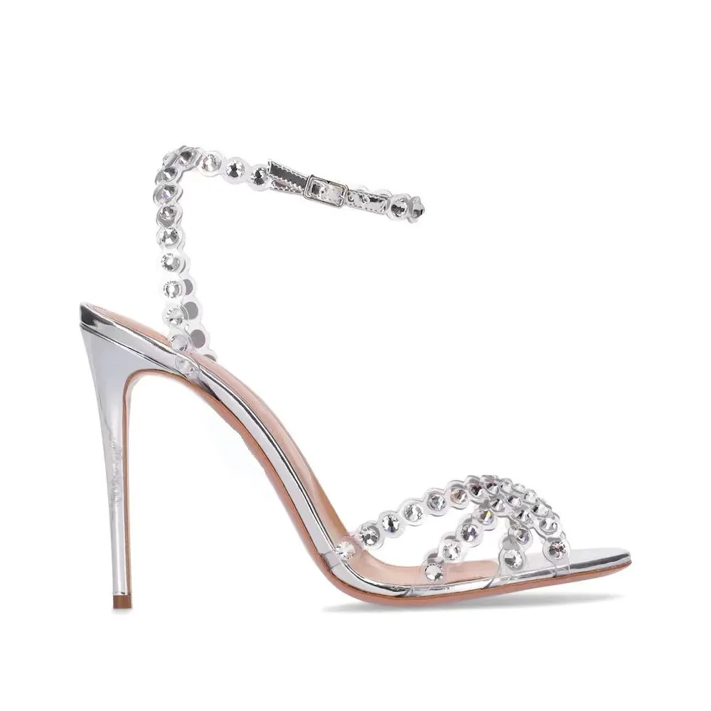 Elegante Übergrößen-Silber-Abs – Peep Toe Heels Bewertung und Preis