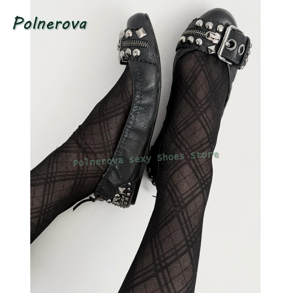 Nieten-Gürtelschnallen Mary Ja – Women Shoes Zipper Bewertung und Preis