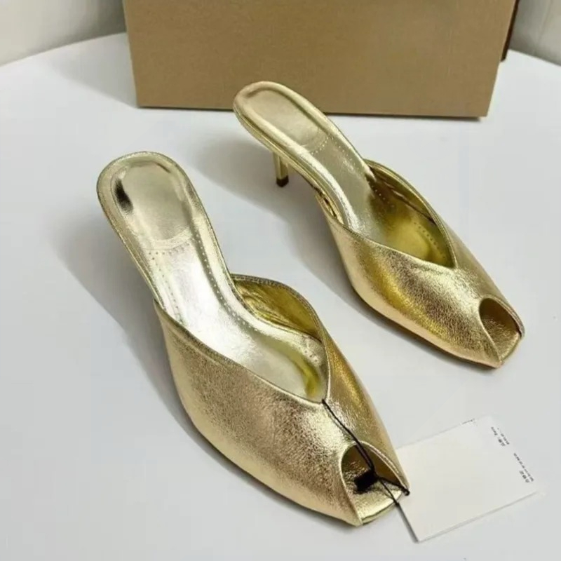 Damen-Pumps Designer Gold Dame – Peep Toe Heels Bewertung und Preis