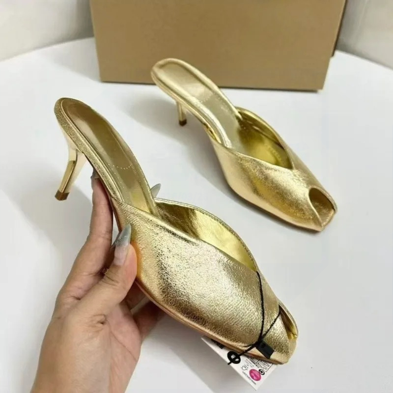 Damen-Pumps Designer Gold Dame – Peep Toe Heels Bewertung und Preis